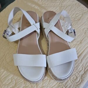 a new day White Espadrille Slingback Sandals